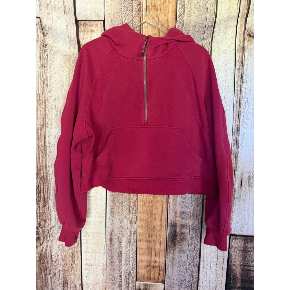Lululemon Scuba Oversized Half-Zip Hoodie Berry Athleisure Size XL/XXL